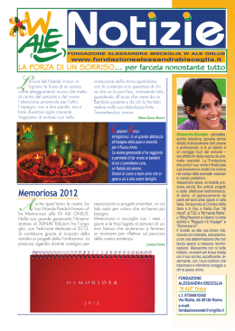 N&deg; 6, del 31 dicembre 2011 - Fondazione Alessandra Bisceglia