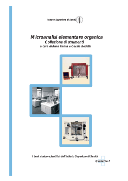 Microanalisi elementare organica Collezione di strumenti