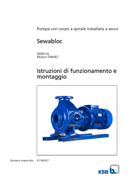 Sewabloc Istruzioni di funzionamento e montaggio