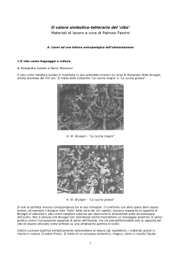 Il valore simbolico-letterario del `cibo`