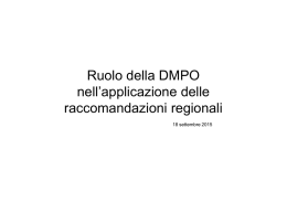 Il ruolo della DMPO nell`applicazione delle