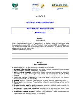 Accordo di Collaborazione - Parco Naturale Adamello Brenta