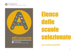 scuole selezionate - Fondazione Cariparo