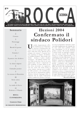 Rocca di Giugno 2004 - il giornale di Sant`Agata Feltria