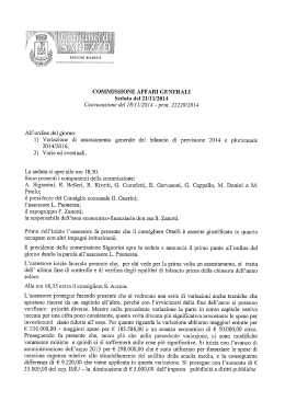 cormssione affari generali