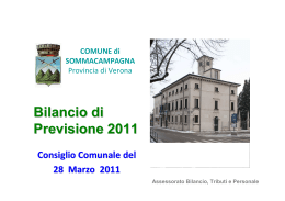 bilancio previsione 2011 - Comune di Sommacampagna