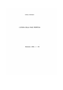 l`utopia della pace perpetua