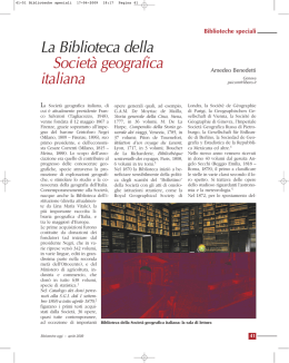 La Biblioteca della Societ&agrave; geografica italiana