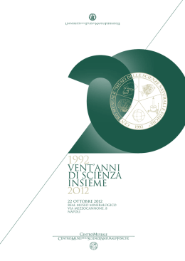 Vent`anni di Scienza insieme - Centro Musei delle Scienze Naturali