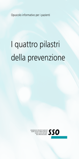 I quattro pilastri della prevenzione - SSO-Shop