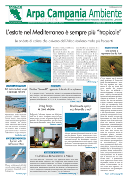 Magazine "Arpa Campania Ambiente", edizione del 31 luglio 2015