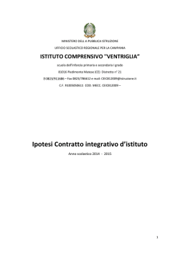 ipotesi contratto integrativo di istituto