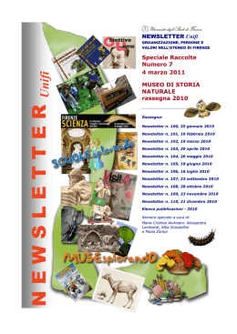 newsletter - Universit&agrave; degli Studi di Firenze