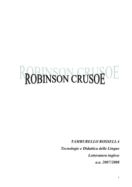 Robinson Crusoe (Rossella Tamburello)