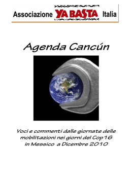 L`agenda delle giornate di COP 16 a Cancún