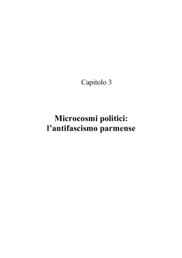 Microcosmi politici: l`antifascismo parmense