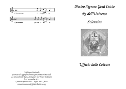 Cristo Re. Ufficio delle Letture.libro