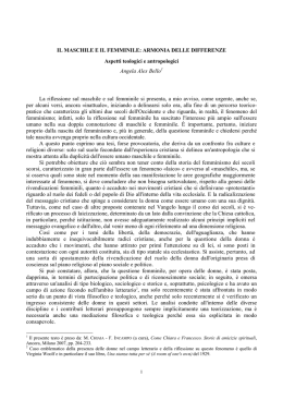 IL MASCHILE E IL FEMMINILE: ARMONIA DELLE DIFFERENZE