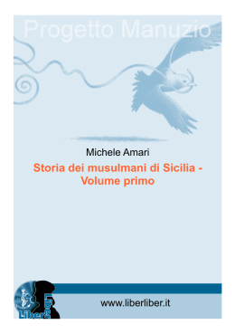 Storia dei musulmani di Sicilia - Volume primo