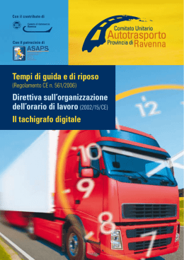 Tempi di guida e di riposo Direttiva sull`organizzazione dell