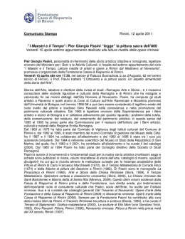 scarica il comunicato stampa - Fondazione Cassa di Risparmio di