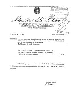 CONCORSO INTERNO PER TITOLI ED ESAMI 20 POSTI
