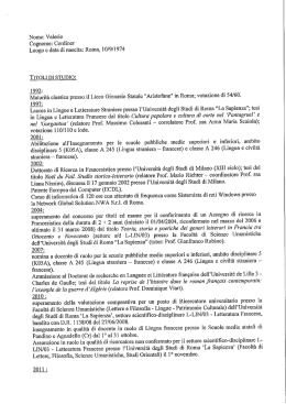 CV - Università degli Studi di Verona