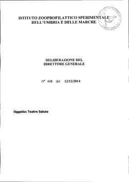 DELIBERAZIONE DEL DIRETTORE GENERALE nO 448 del 12/12