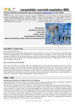 newsletter sociale-soziales #08 - Soziales in S&uuml;dtirol