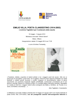 emilio villa, poeta clandestino (1914-2003)