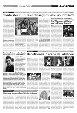 Tante star riunite all`insegna della solidariet&agrave;