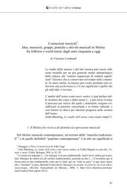 Costruzioni musicali . Idee, musicisti, gruppi, pratiche e attivit&agrave;
