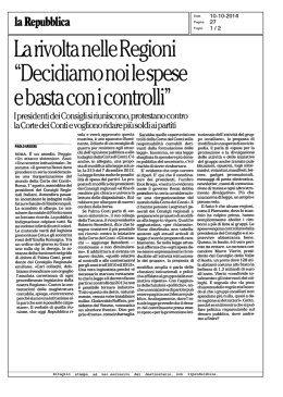 La rivolta delle Regioni