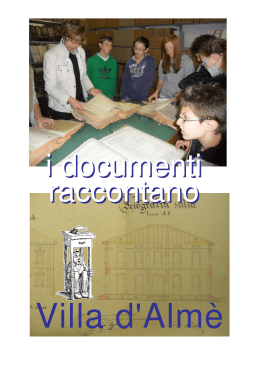 Dossier dei documenti storici - ASiM – Archivi e Sistemi Multimediali