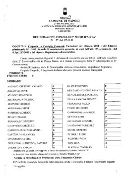 pluriennale 2ll1 H2U13 , in sede di assestamentu generale, ai pensi