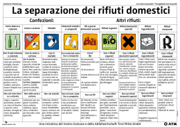 La separazione dei rifiuti domestici