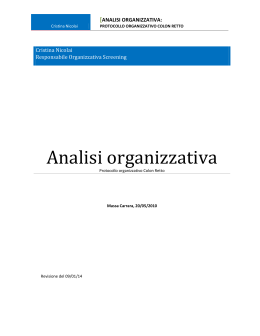 Analisi organizzativa - Azienda USL 1 di Massa e Carrara