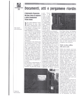 La Martinella, settembre 2009 - Fondazione Comunitaria del Ticino
