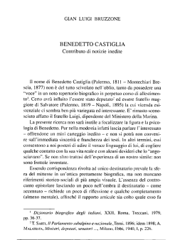 Bruzzone G. L., Benedetto Castiglia - accademia di scienze lettere e