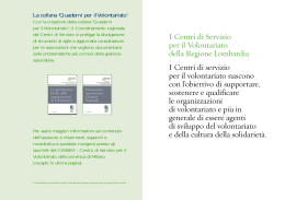 Volontariato e associazioni: i registri regionali