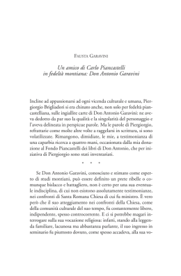 Un amico di Carlo Piancastelli in fedelt&agrave; montiana: Don