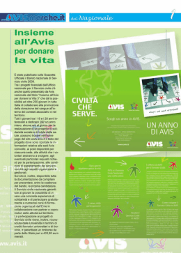 Insieme all`Avis per donare la vita