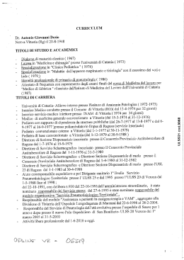 curriculum - Home Page Azienda ULSS 21