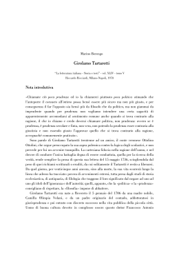 Girolamo Tartarotti - Centro Interuniversitario per la Storia di Venezia