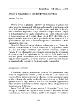 Ipnosi e psicoanalisi: una reciprocit&agrave; discussa