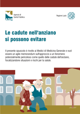 Le cadute nell`anziano si possono evitare