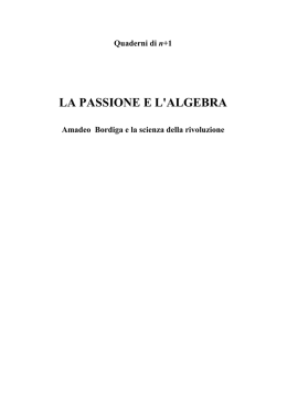 La Passione e L`Algebra