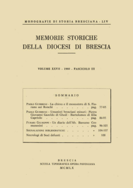 (1960) Monografie di storia bresciana, 54 fascicolo 3