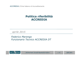 5_Politica riferibilità ACCREDIA - F. Marengo