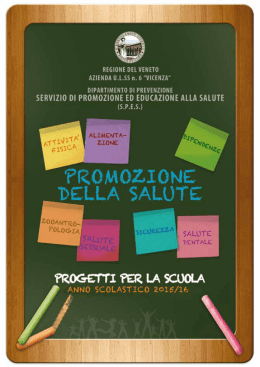 Opuscolo presentazione progetti anno scolastico
